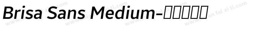 Brisa Sans Medium字体转换